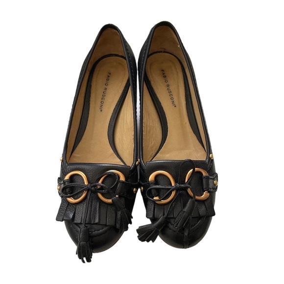 fabio rusconi Shoes - Fabio Rusconi Black Moccasin Heels size 7.5